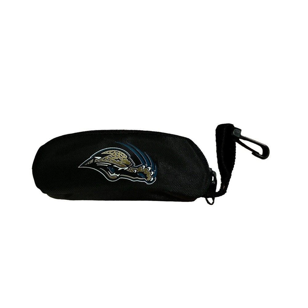 NEW‎ Jacksonville Jaguars NFL Zippered Black Clip on Bag Case 5.5 X 2.25 x1.5"